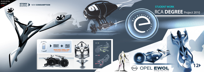 Augustin BARBOT - OPEL EWOL Energy Way Of Life Concept RCA Royal College of Art 2010 student project design sketch